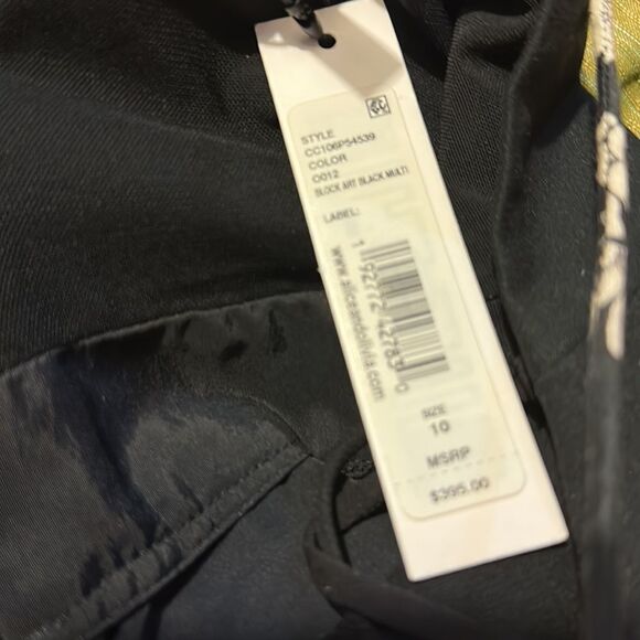 ALICE + Olivia Madison Pleated Fit & Flare MiniDress Block Art Festival NEW - Picture 7 of 12